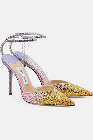 Jimmy Choo Pumps Saeda 100 aus Satin mit Kristallen