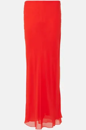 Khaite Maxirock Mauva aus Seidenchiffon