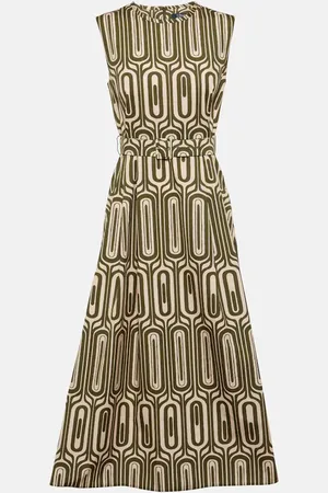 Max Mara Midikleid Andreis aus Baumwollpopeline