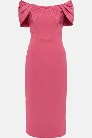 Rebecca Vallance Off-Shoulder-Midikleid Anais aus Crêpe