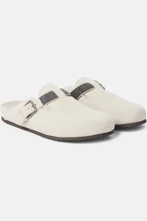 Brunello Cucinelli Slippers Monili aus Veloursleder