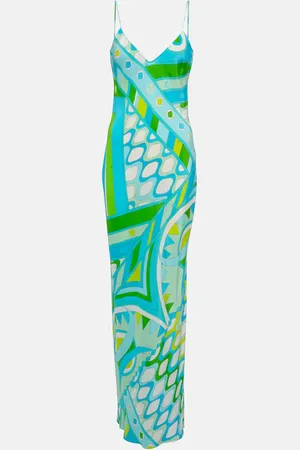 Puccini Maxikleid Vivara aus Crêpe de Chine aus Seide
