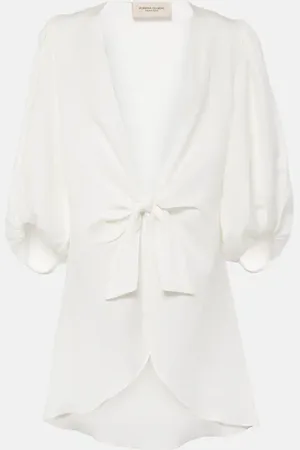 Adriana Degreas Bluse aus einem Leinengemisch