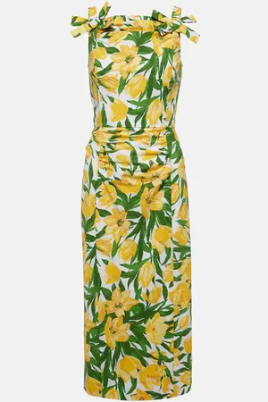 Carolina Herrera Midikleid aus Popeline