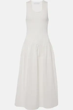 Proenza Schouler White Label Midikleid Malia aus Baumwollpopeline