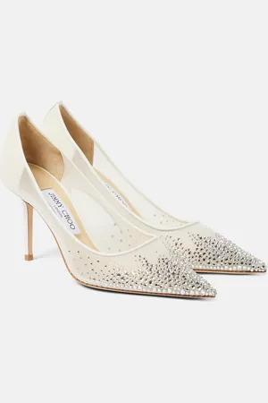 Jimmy Choo Pumps Love 85 aus Mesh mit Kristallen