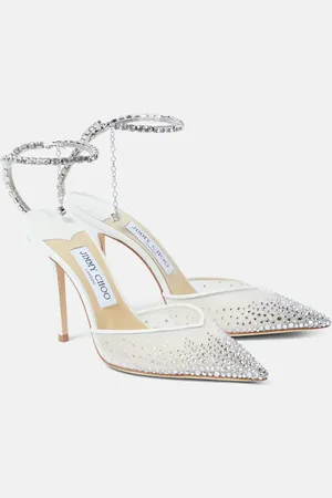Jimmy Choo Pumps Saeda 100 aus Satin mit Kristallen