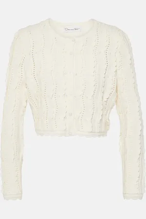 Oscar de la Renta Cropped-Cardigan aus Strick