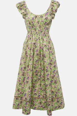 Tory Burch Bedrucktes Midikleid aus Baumwolle