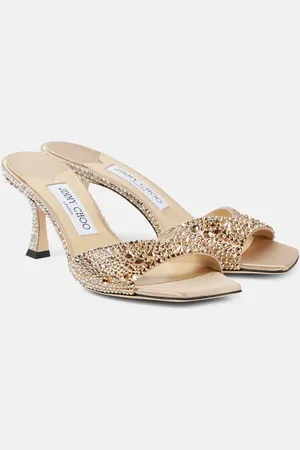 Jimmy Choo Pantoletten Skye 70 aus Satin mit Kristallen