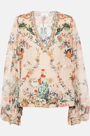 Camilla Verzierte Bluse aus Seide