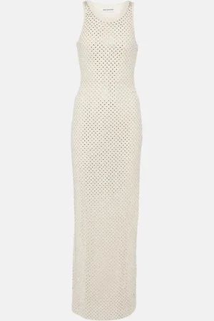 Self-Portrait Verziertes Maxikleid aus Mesh