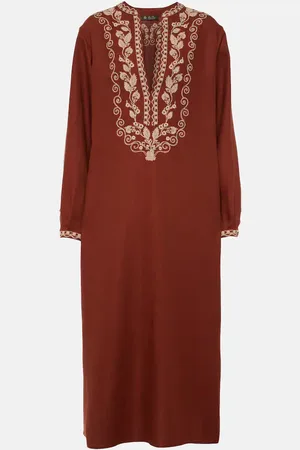 Loro Piana Bestickter Kaftan Faye aus Leinen