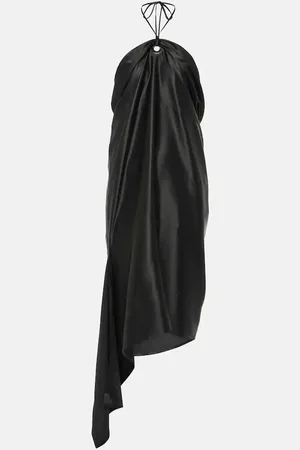 Salvatore Ferragamo Midikleid aus einem Seidengemisch