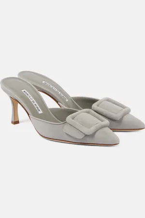 Manolo Blahnik Mules Maysale 70 aus Veloursleder