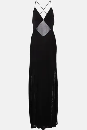 Staud Robe Fleur aus Jersey mit Mesh