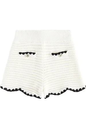 Self-Portrait Shorts aus Häkelstrick