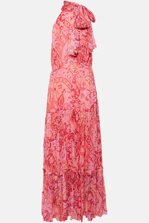 RIXO London Robe Neena aus Seidenchiffon