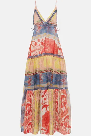 Etro Bedrucktes Maxikleid aus Baumwolle und Seide