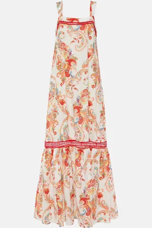Etro Bedrucktes Maxikleid aus Baumwolle und Seide