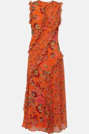 ULLA JOHNSON Midikleid Avrelie aus Seide