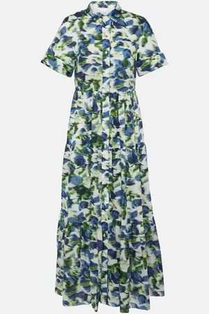 Erdem Bedrucktes Maxikleid aus Baumwollpopeline