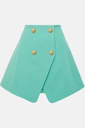 Balmain High-Rise-Minirock aus Wolle