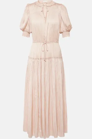 ULLA JOHNSON Midikleid Astrid aus Satin
