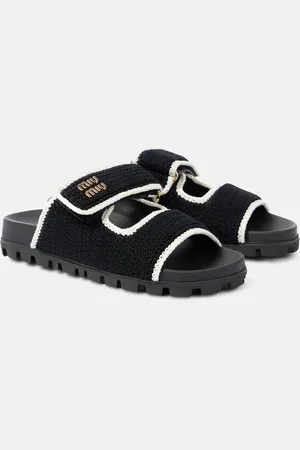Miu Miu Sandalen aus Häkelstrick