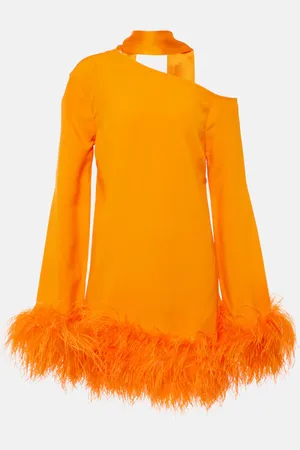‎Taller Marmo‎ Minikleid Adige aus Crêpe mit Federn