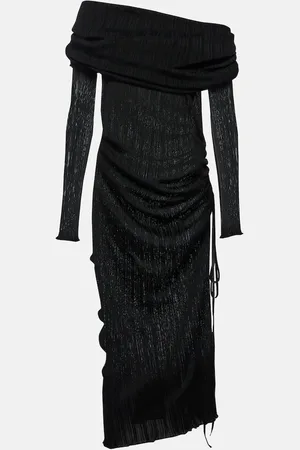 Alaïa Alaïa Off-Shoulder-Maxikleid