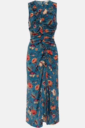 ULLA JOHNSON Bedrucktes Midikleid Lorna aus Seide
