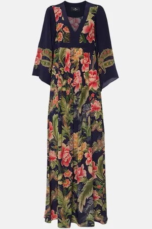 Etro Maxikleid aus Crêpe de Chine aus Seide