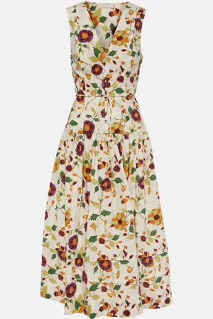ULLA JOHNSON Midikleid Kiran aus Baumwolle
