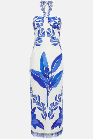 Farm Rio Bedrucktes Maxikleid aus Leinen