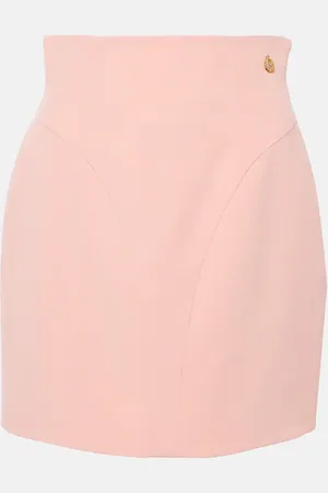Balmain High-Rise-Minirock aus Crêpe