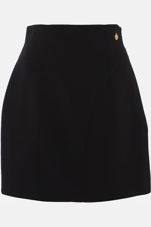 Balmain High-Rise-Minirock aus Crêpe