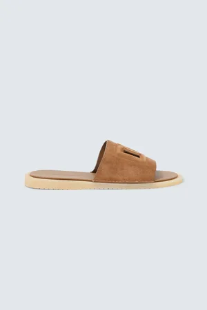 Dolce & Gabbana Pantoletten DG aus Veloursleder