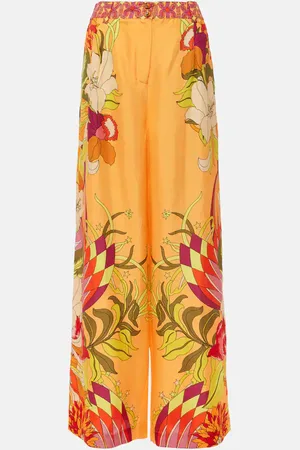 Camilla Weite Hose aus Seidensatin