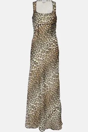 Ganni Bedrucktes Maxikleid aus Chiffon