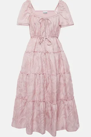 Ganni Midikleid aus Jacquard