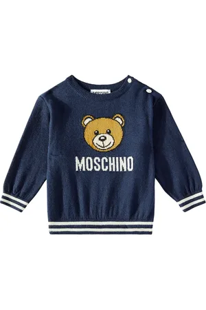 Moschino Baby Pullover Teddy Bear aus Baumwolle und Wolle