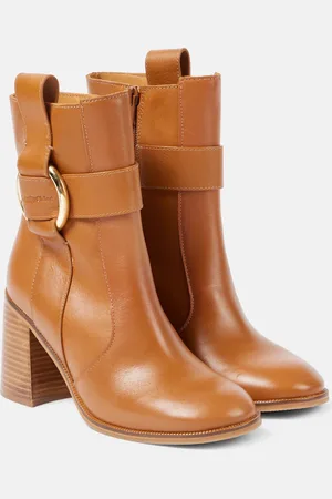 See by Chloé See By Chloé Ankle Boots New Ring 80 aus Leder