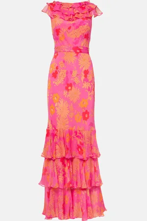 RIXO London Maxikleid Rio aus Seide