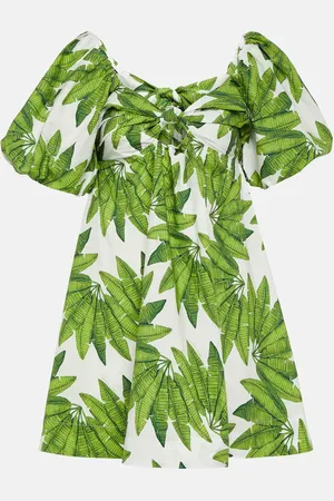 Farm Rio Minikleid Palms Fan aus Baumwolle