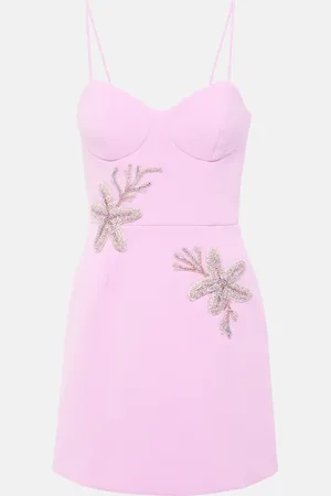Rebecca Vallance Verziertes Midikleid Chantara aus Crêpe