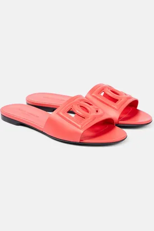 Dolce & Gabbana Pantoletten DG aus Leder