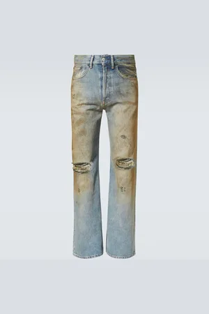 Acne Studios Distressed Wide-Leg Jeans 2021M