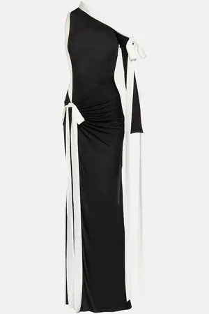 DAVID KOMA Off-Shoulder-Robe aus Jersey