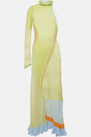 Roberta Einer One-Shoulder-Maxikleid Bianca aus Baumwolle